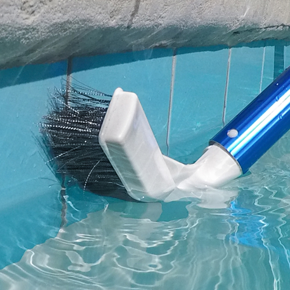 10 in. Stainless Steel Concrete Pool Brush - Image 2