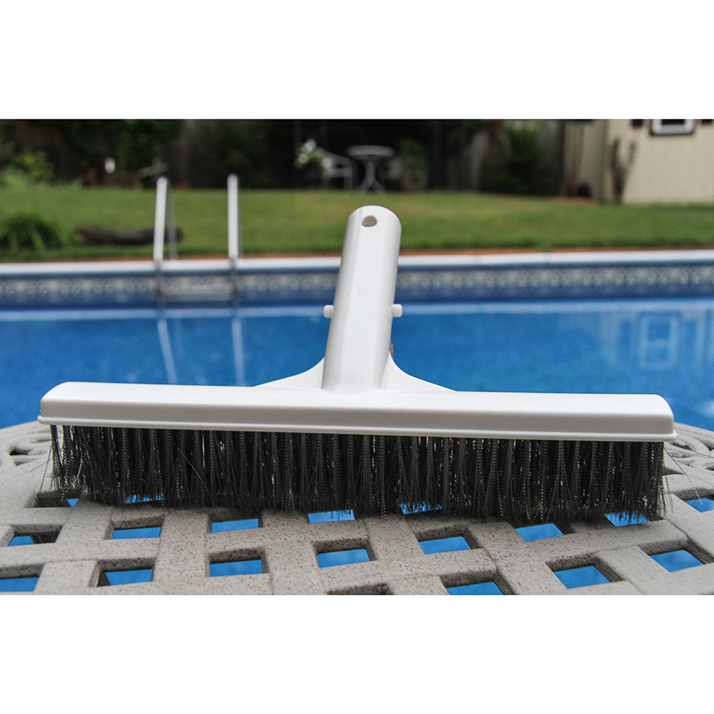 10 in. Stainless Steel Concrete Pool Brush - Image 4