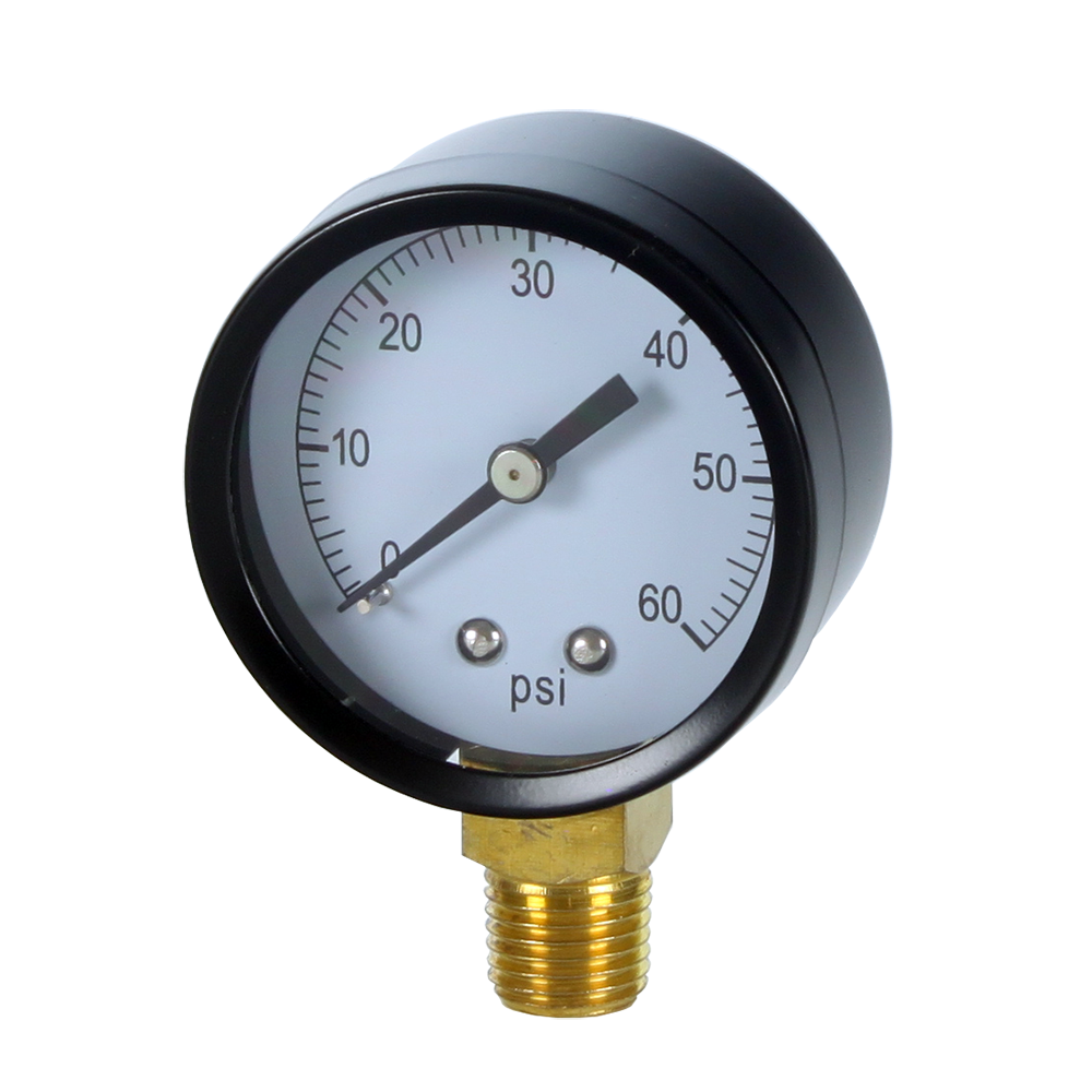 Side Mount Pressure Gauge with Metal Case